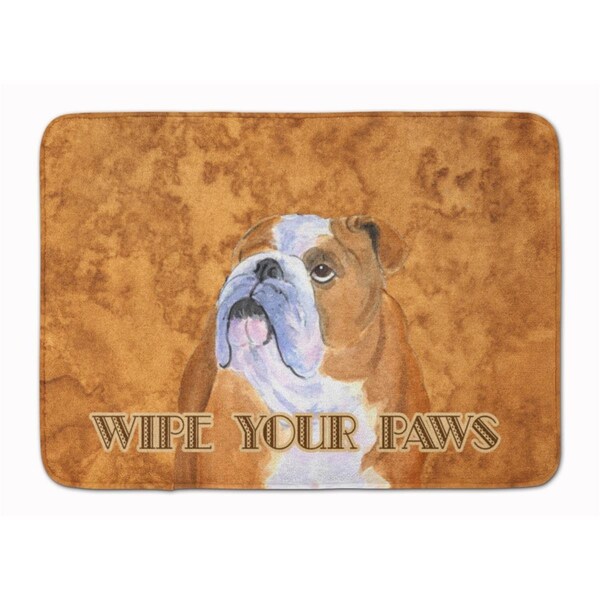 Carolines Treasures Bulldog English Wipe Your Paws Machine Washable Memory Foam Mat SS4893RUG - main